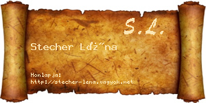 Stecher Léna névjegykártya